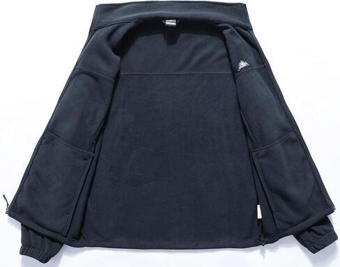 Men's Soft Polar Fleece Jacket with Pockets Lightweight Outdoor Recreation Full Zip Coat in Saudi Arabia