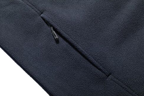 Men's Soft Polar Fleece Jacket with Pockets Lightweight Outdoor Recreation Full Zip Coat in Saudi Arabia