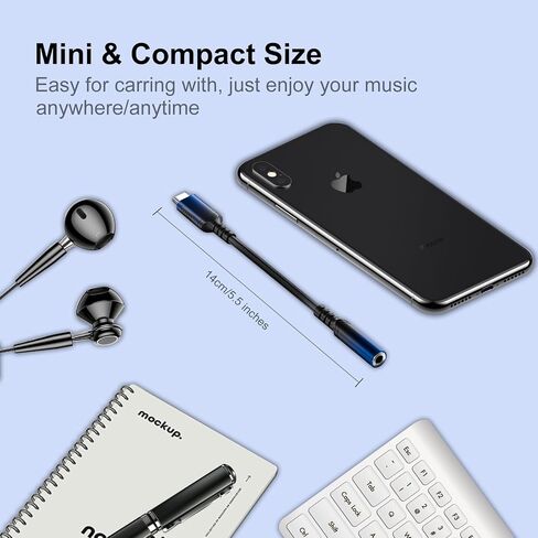 ACAGET USB C to 3.5mm Headphone Adapter, USB Type C Dongle Audio Jack Converter DAC Chip Braided Cable Aux Earbuds Adapter for Samsung S21 S22 Ultra S23 FE S20 Galaxy A53 A54 iPhone 15 Pro Max Black in Kuwait