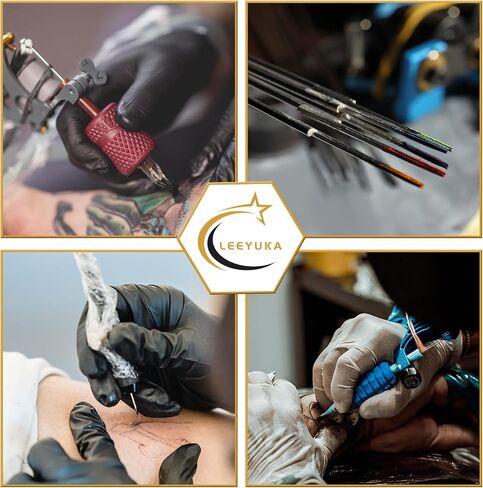 Tattoo Needles - LEEYUKA 100pcs Stick and Poke Needles #12 3RL 5RL 7RL 9RL 3RS 5RS 7RS 9RS 5M1 7M1 Assorted in Saudi Arabia