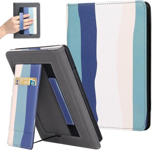SCSVPN Case for 6.8'' Kindle Paperwhite 11th Generation 2021 Release and Kindle Paperwhite Signature Edition - Slim Durable Fabric Cover with Stand, Hand Strap, Card Slot, Auto Wake/Sleep - Pink in Saudi Arabia