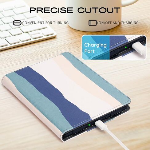 SCSVPN Case for 6.8'' Kindle Paperwhite 11th Generation 2021 Release and Kindle Paperwhite Signature Edition - Slim Durable Fabric Cover with Stand, Hand Strap, Card Slot, Auto Wake/Sleep - Pink in Saudi Arabia