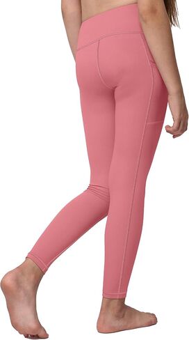 Girls Athletic Leggings Kids with Pockets - High Waisted Dance Workout Running Yoga Pants Tights in Saudi Arabia