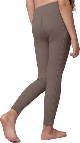 Girls Athletic Leggings Kids with Pockets - High Waisted Dance Workout Running Yoga Pants Tights in Saudi Arabia