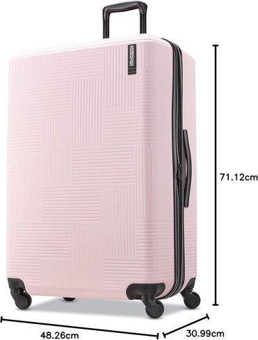 American Tourister Stratum Xlt Expandable Hardside Luggage with Single Spinner Wheels, Mint, 3-Piece Set (20/24/28) in Saudi Arabia