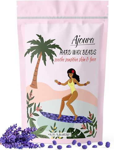 1lb Hard Wax Beads for Hair Removal, Chamomile Wax Beans for Full Body, Brazilian, Bikini Waxing, Face, Eyebrows, Underarms, Arms, Chest, Back, Legs, Home Refill wax for Wax Warmer Kit (Blue) in Saudi Arabia