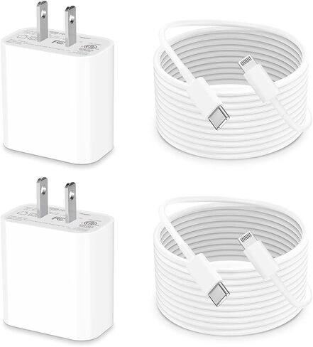 【MFi Certified】iPhone 15 Charger Fast Charging, Redpark 3Pack 20W USB-C Power Type-C Wall Charger Adapter+6FT USB-C to USB-C Charge Cable for iPhone 15 Plus/15 Pro/15 Pro Max/iPad Pro/Air/Mini/AirPods in Kuwait