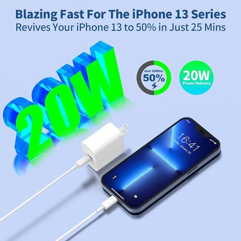 【MFi Certified】iPhone 15 Charger Fast Charging, Redpark 3Pack 20W USB-C Power Type-C Wall Charger Adapter+6FT USB-C to USB-C Charge Cable for iPhone 15 Plus/15 Pro/15 Pro Max/iPad Pro/Air/Mini/AirPods in Kuwait