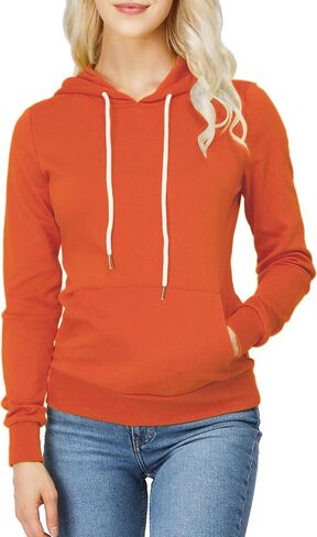 H2H Women's Slim Fit Zip Up & Pullover Hoodie Lightweight Long Sleeve Kangaroo Pocket Basic Casual Sweatshirt in Kuwait