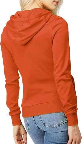 H2H Women's Slim Fit Zip Up & Pullover Hoodie Lightweight Long Sleeve Kangaroo Pocket Basic Casual Sweatshirt in Kuwait