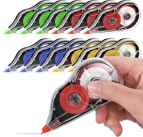 4 قطع من شريط تصحيح أبيض من BESARME شريط تصحيح ملون بطول 39.4 قدم لكل قلم شريط تصحيح أسطواني للوازم المكتبية للطلاب in Kuwait