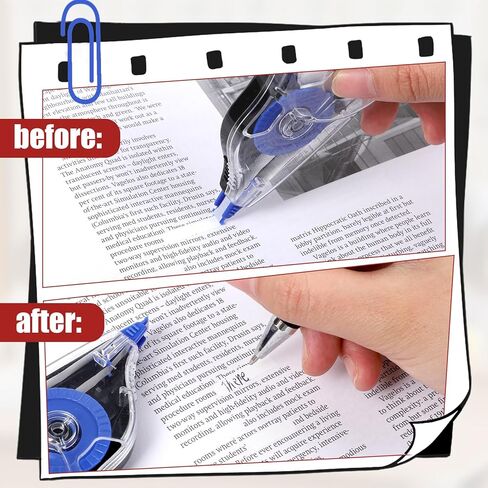 4 قطع من شريط تصحيح أبيض من BESARME شريط تصحيح ملون بطول 39.4 قدم لكل قلم شريط تصحيح أسطواني للوازم المكتبية للطلاب in Kuwait