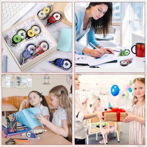 4 قطع من شريط تصحيح أبيض من BESARME شريط تصحيح ملون بطول 39.4 قدم لكل قلم شريط تصحيح أسطواني للوازم المكتبية للطلاب in Kuwait