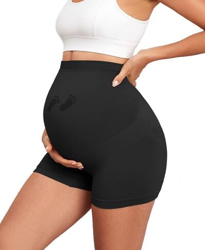 Maternity Shapewear Seamless Underwear Over Bump Pregnancy Shorts High Waist Panties Under Dress Belly Support in Kuwait