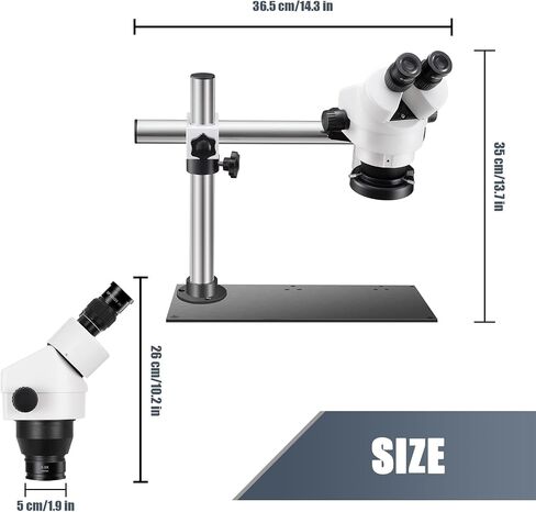 DZQ Micro Inlaid Mirror 7X-45X Multi-Directional Microscope Set Working Distance 3.7-11.8 inch Micro-Setting Microscope Spring Bracket with Ring Light(Upgraded Version) in Saudi Arabia