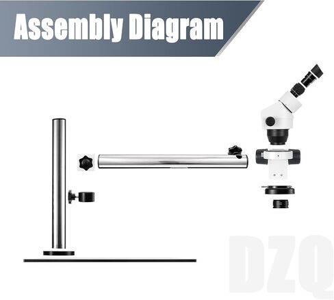 DZQ Micro Inlaid Mirror 7X-45X Multi-Directional Microscope Set Working Distance 3.7-11.8 inch Micro-Setting Microscope Spring Bracket with Ring Light(Upgraded Version) in Saudi Arabia