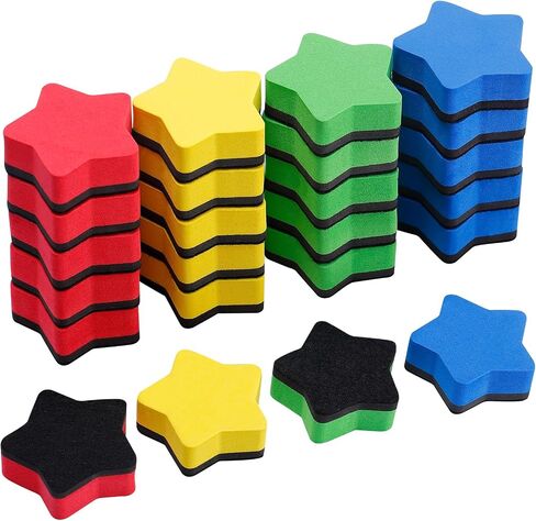 24 pcs Strong Magnetic Whiteboard Erasers - Mini Dry Erase Erasers, Small Chalkboard Cleansers Wiper for Kids and Teachers Classroom Must Haves School Supply Home and Office, Square in Kuwait