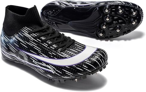 أحذية Track Spikes الرياضية Sprint للرجال أحذية رياضية للتدريب على القفز والسباقات، أحذية رياضية احترافية للمسافات والجري للمسارات والميدان للشباب خفيفة الوزن ومسامية in Kuwait