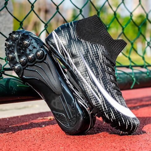 أحذية Track Spikes الرياضية Sprint للرجال أحذية رياضية للتدريب على القفز والسباقات، أحذية رياضية احترافية للمسافات والجري للمسارات والميدان للشباب خفيفة الوزن ومسامية in Kuwait