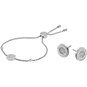 Michael Kors Silver-Tone Stud Earrings for Women; Stainless Steel Earrings; Jewelry for Women