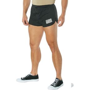 Rothco 20225 US Flag Ranger PT (Physical Training) Shorts - Black Size : L