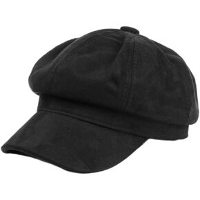 Plaid Newsboy Hat Striped Flat Ivy Visor Beret Cap for Women Tweed 8 Panel Newsie Baker Boy Hat Cabbie Fiddler