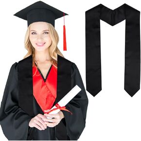 BOXOB Unisex Adult Plain Graduation Stole, 67x4 Inches Adult Graduation Sash 2024 Custom for Graduation Season, Church Choir