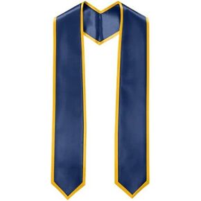 Del Mex Unisex Adult Plain Graduation Honor Stole Sash with Trim