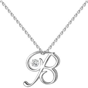 Initial Sterling Silver Necklace Hypoallergenic Silver Jewelry Set/Best Fashion Gift for Women and Girls