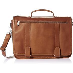 Double Loop Expandable Laptop Briefcase, Black, One Size
