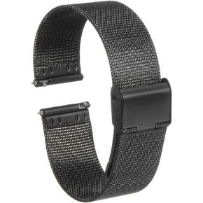 HARFINGTON Stainless Steel Mesh Watch Band Quick Release Adjustable Metal Watch Strap for Men Women