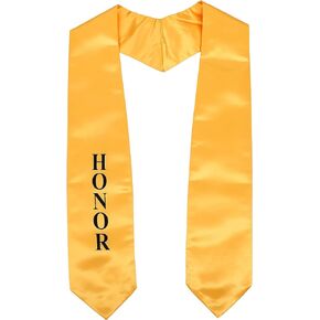 Erligo Unisex Adult Graduation Honor Stole Classic End 60" Long Gold