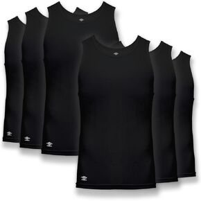 Umbro 6-Pack Men's Essential Tank Tops, Undershirts – Breathable, Tagless, Cotton Mens T Shirt – T Shirts for Men Pack