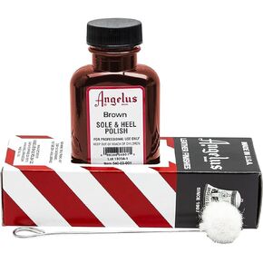 Angelus Leather Sole and Heel Edge Dressing Brown | Made in USA - Comes with Applicator in Kuwait