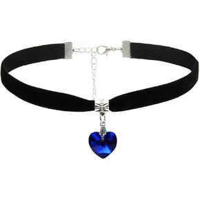 Black Choker Necklaces for Woman Love Heart Choker Necklace Adjustable Velvet Choker Soft Collar Chain Red Heart Necklace for Girls Fashionable Dress Up