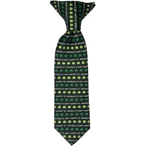 Jacob Alexander Baby Boys' Happy St. Patrick's Day Shamrocks 8 inch Clip-On Neck Tie
