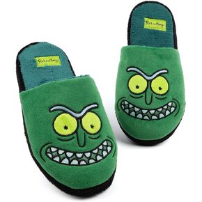 Unisex Slippers Adults Pickle Rick Green House Sliders