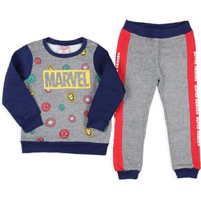 Marvel Toddler Boys Avengers Superhero 2 Piece Kids Sweat Suit Pajama Set