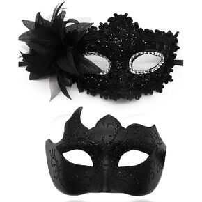 Masquerade Mask for Women Men Couple Venetian Mask Shinny Eye Masks for Halloween Costume Mardi Gras Party Ball