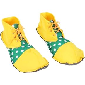 BinaryABC Halloween Costume Clown Shoes,Clown Costume Accessories(Yellow Green)