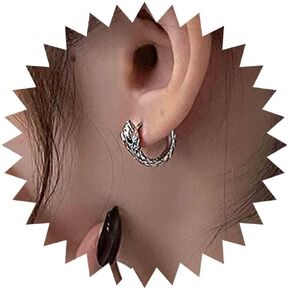 Aneneiceera Snake Hoop Earrings Tiny Snake Ear Cuff Gold Huggie Serpent Drop Earrings Cool Pocket Snake Ear Jacket Statement Animal Ear Cuff Earrings Jewelry for Women and Girls