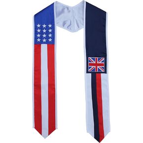 Del Mex Hawaii USA Flag Combo Graduation Stole Sash Scarf
