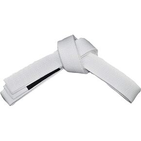ROX Fit BJJ Belt Kids Size - Kid’s Size Brazilian Jiu-Jitsu Belt 100% Cotton Durable Lightweight Design BJJ Gi Belts White