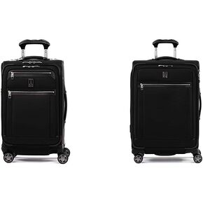 Travelpro Platinum Elite-Softside Expandable Spinner Wheel Luggage, Shadow Black, 2-Piece Set (21/25)
