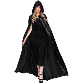 Myir JUN Unisex Hooded Cloak Robe Costume Halloween Hooded Full Length Hooded Cloak Halloween Christmas Fancy Cape Costumes