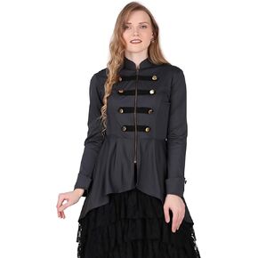 ThePirateDressing Women Steampunk Goth Medieval Pirate Renaissance Cosplay Military Tailcoat Jacket