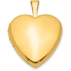 Lex & Lu 14k Gold Filled Satin and Polished 2-Frame 15mm Heart Locket in Saudi Arabia