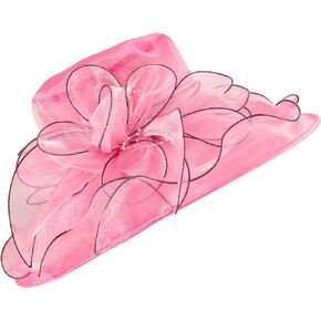 Womens Kentucky Derby Hat,4PCs Fascinators for Women Tea Party Bridal Church Hat Set with Gloves Necklace Earrings