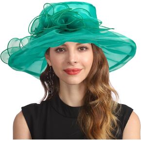 Kentucky Derby Hat for Women Organza Fascinator Tea Party Wedding Church Dress Hats