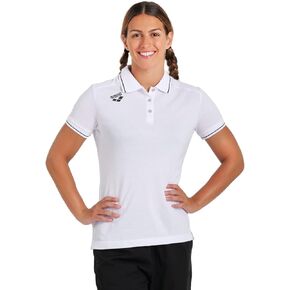 ARENA Team Women's Solid Cotton Polo T-Shirt Short Sleeve Active Tee Tailored Fit Athletic Top Gym Training Swim Team